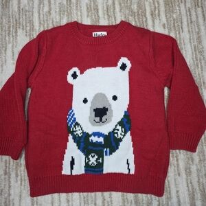 Hatley Red Sweater with Polar Bear Design 3T